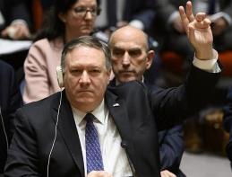 Neocon hawk, Mike Pompeo at UN